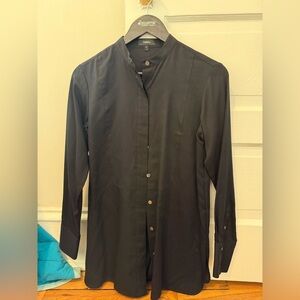 Dark Navy Blue women’s theory blouse.